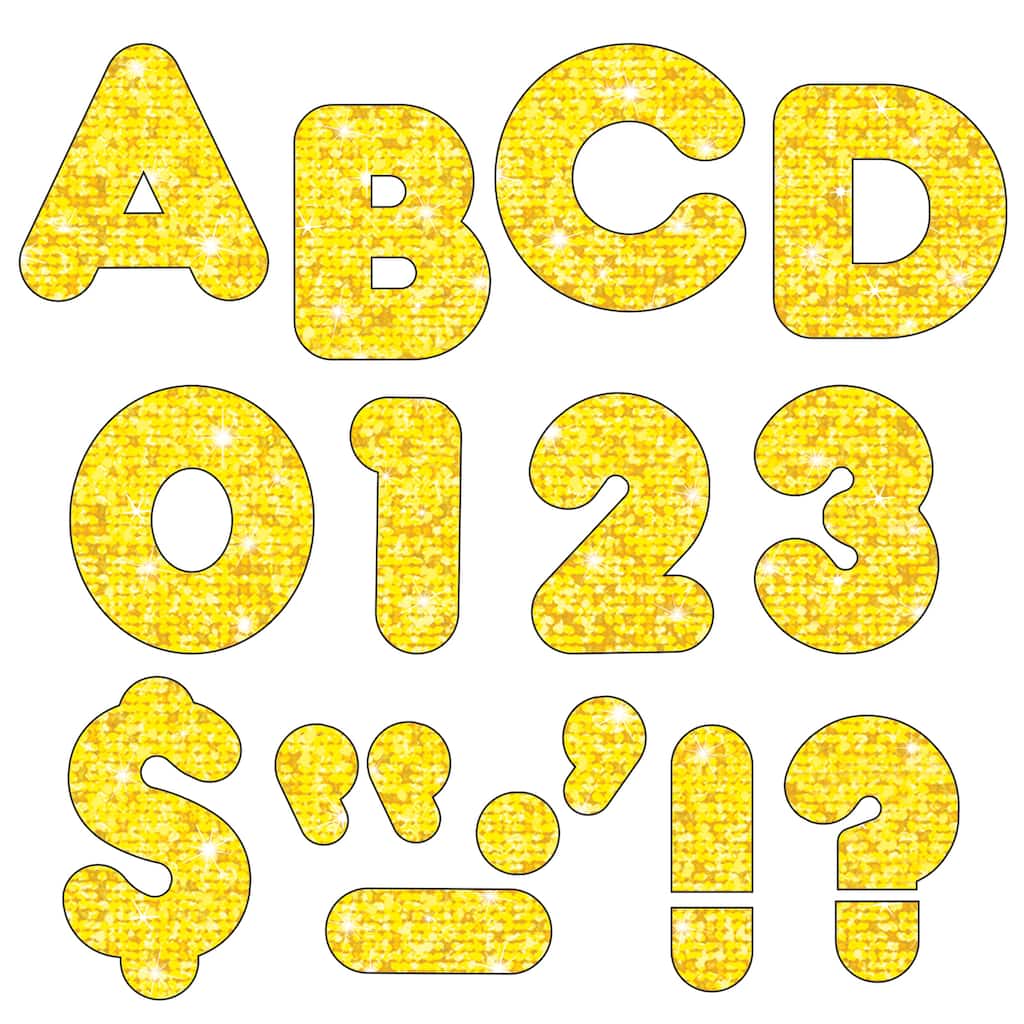 find the trend enterprises ready letters yellow sparkle casual